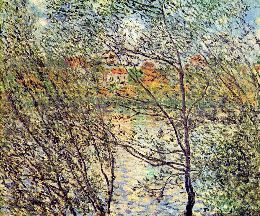 Reproduction du tableau « Le printemps à travers les branches - Claude Monet » par Alpha Reproduction en peinture à l’huile