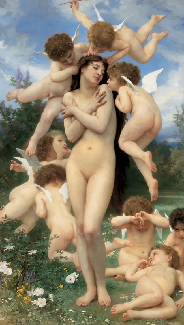 Le Printemps - Bouguereau image 1 copie peinte à la main à l’huile