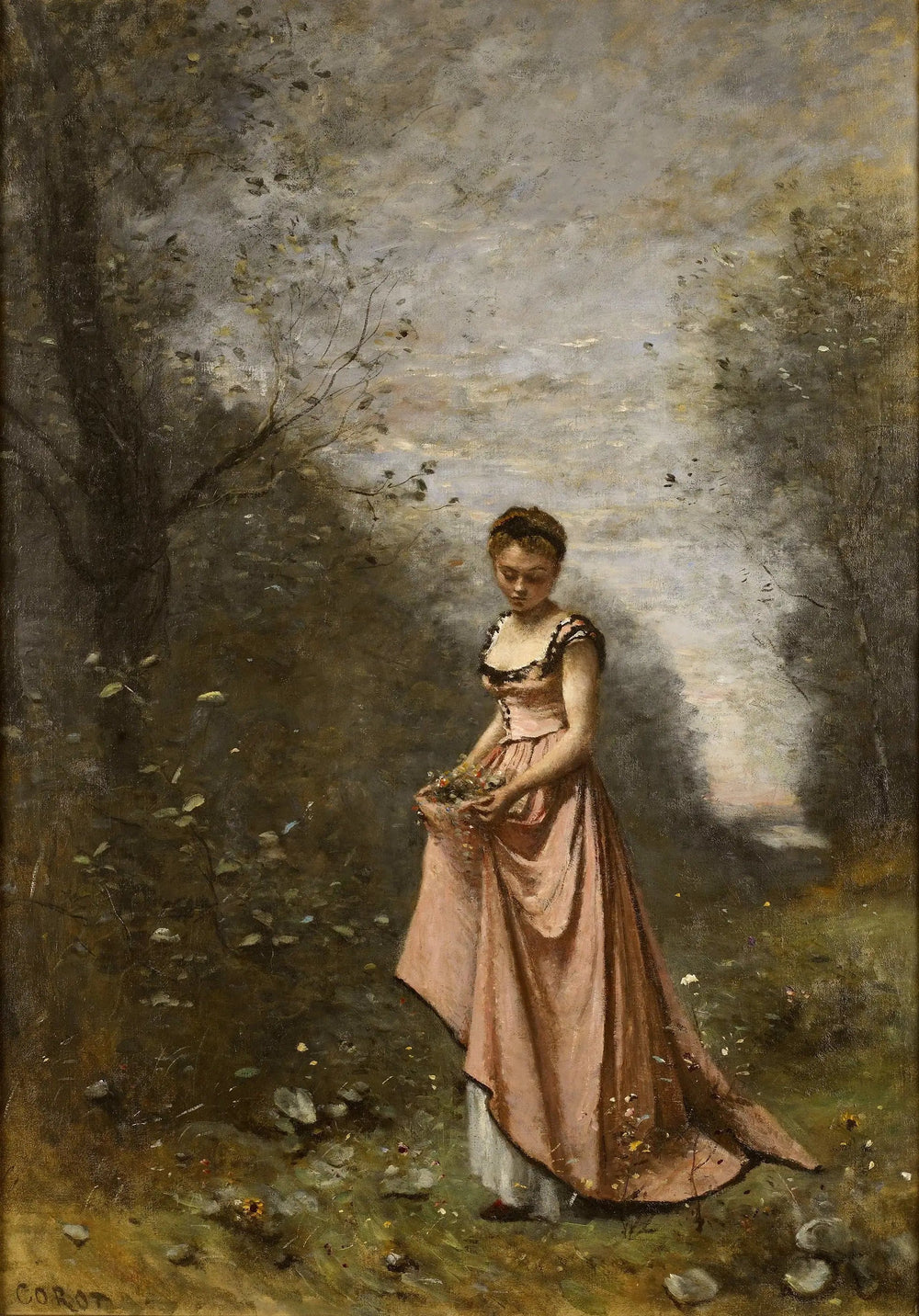 Le printemps de la vie - Jean-Baptiste Camille Corot image 1 reproduction de peinture à l’huile
