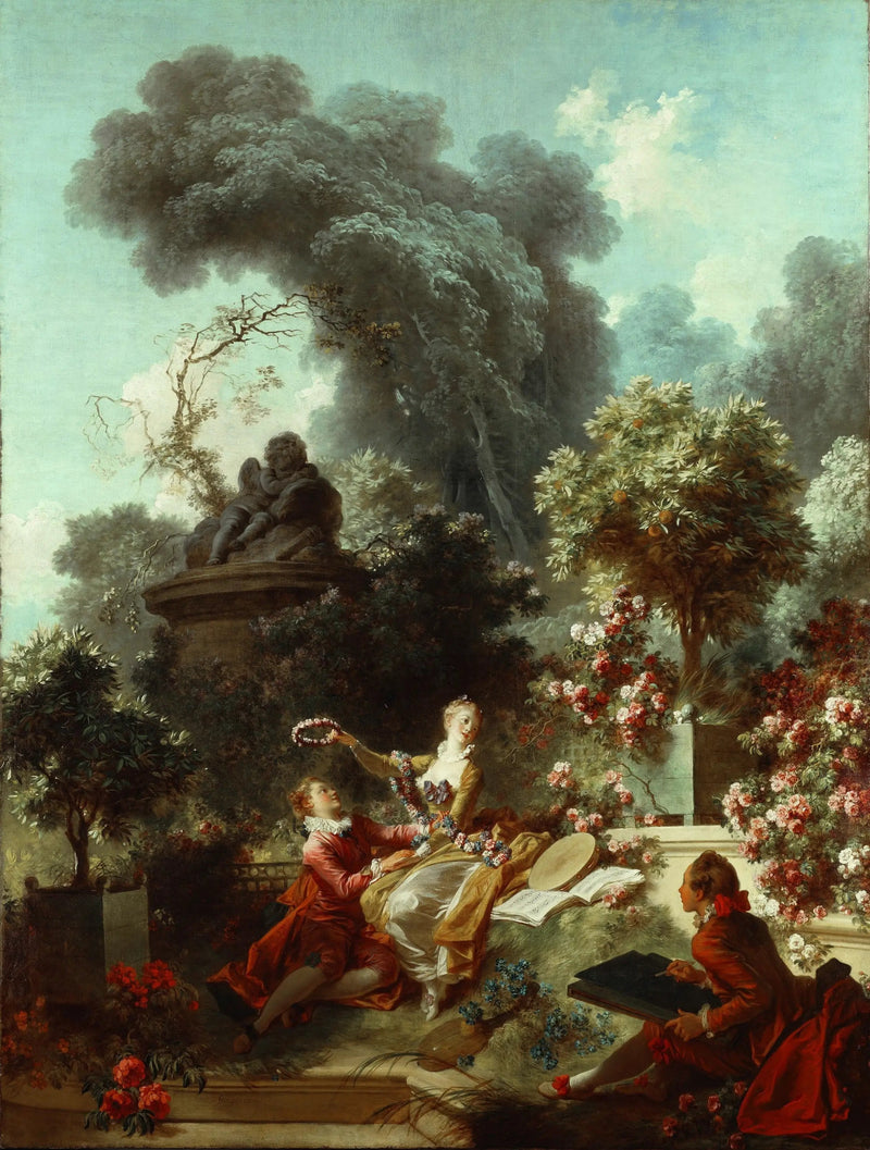 El Progreso del Amor: El Amante Coronado - Jean-Honoré Fragonard