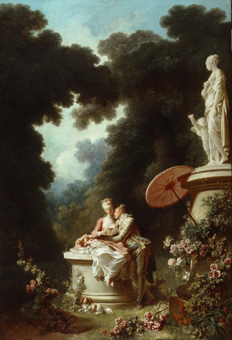 El progreso del amor: Cartas de amor - Jean-Honoré Fragonard