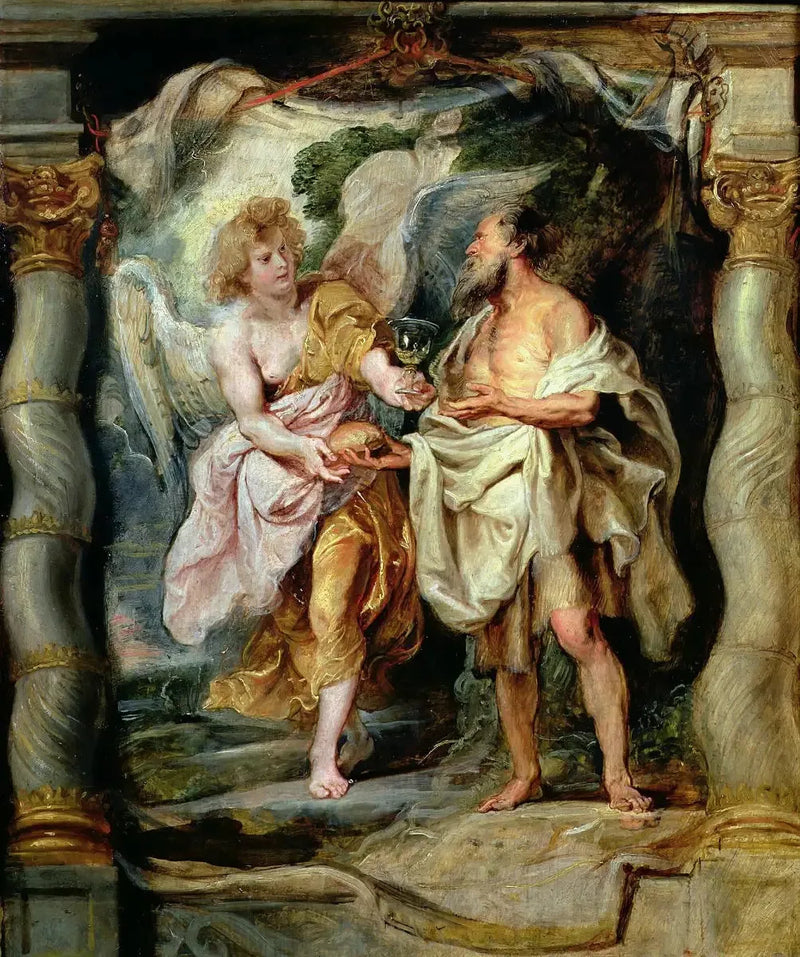 El profeta Elías alimentado por un ángel - Peter Paul Rubens