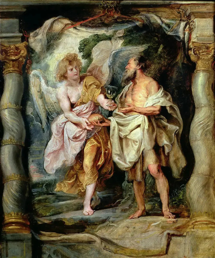 El profeta Elías alimentado por un ángel - Peter Paul Rubens