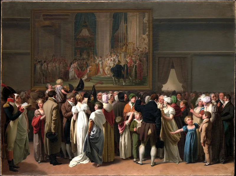 El público que mira el « Coronamiento » de David en el Louvre - Louis-Léopold Boilly