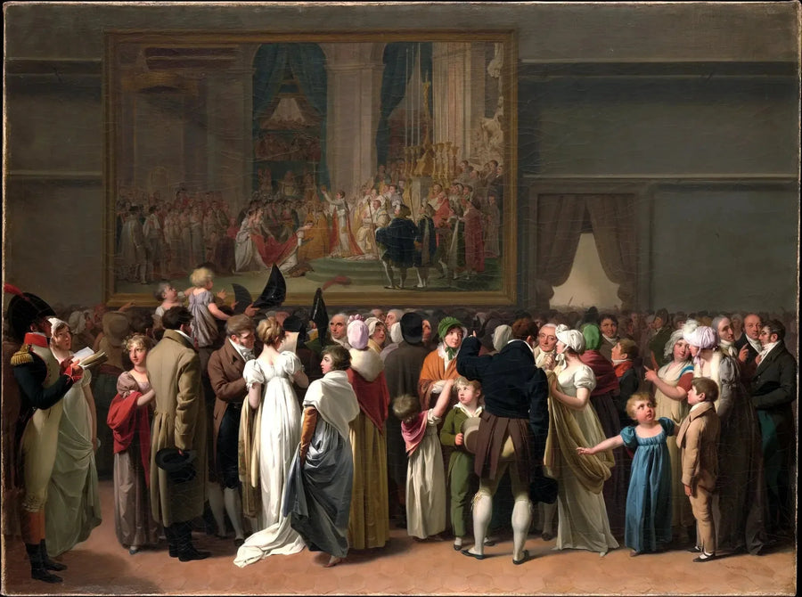 El público que mira el « Coronamiento » de David en el Louvre - Louis-Léopold Boilly