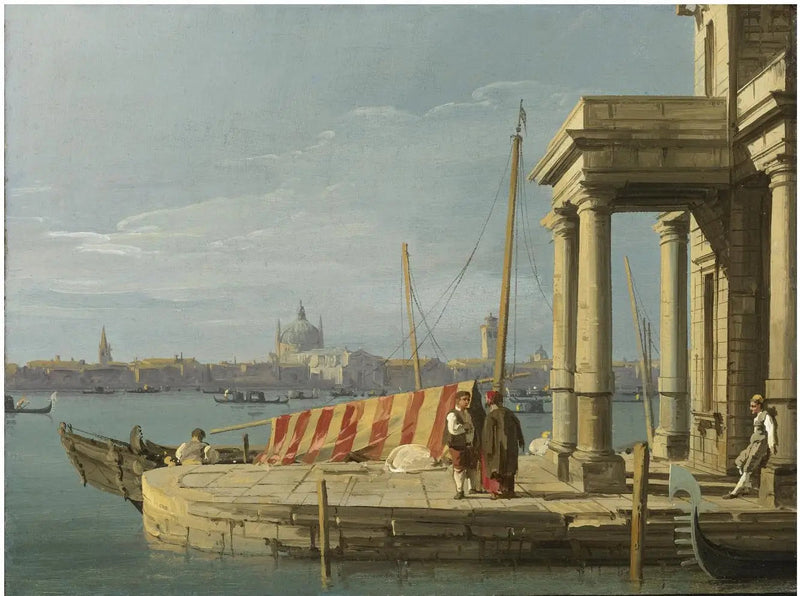 El muelle de la Punta de la Aduana - Canaletto