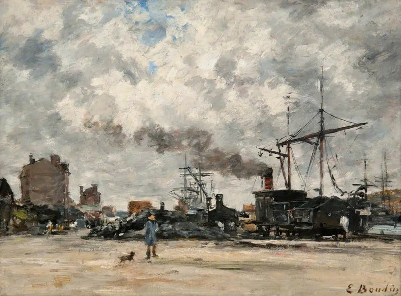 El muelle - Eugène Boudin