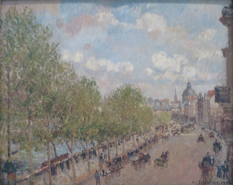 El Quai Malaquais y el Instituto (de Francia), Primavera, Sol (Cuarta Serie) - Camille Pissarro