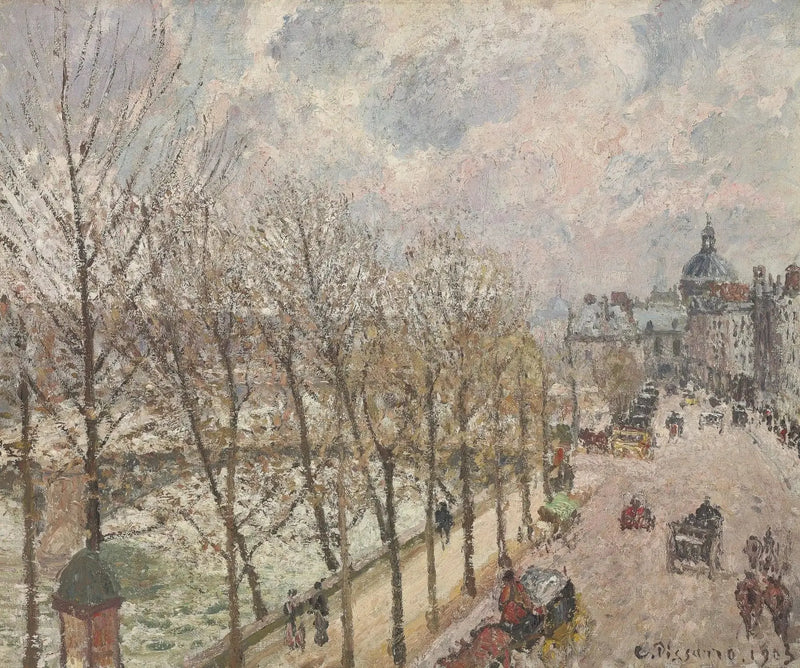 El Quai Malaquais y el instituto, Primavera - Camille Pissarro