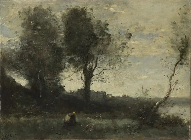 El recolector de madera - Jean-Baptiste Camille Corot