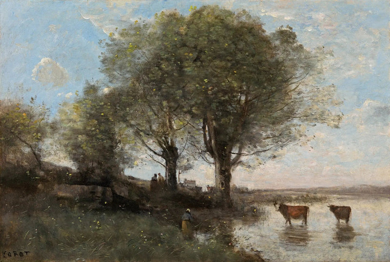El recordatorio de las vacas - Jean-Baptiste Camille Corot