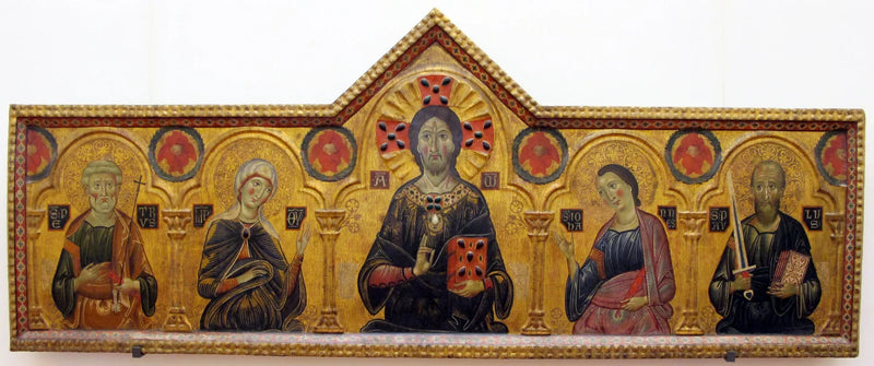 El Redentor entre la Virgen y tres santos - Cosimo Rosselli