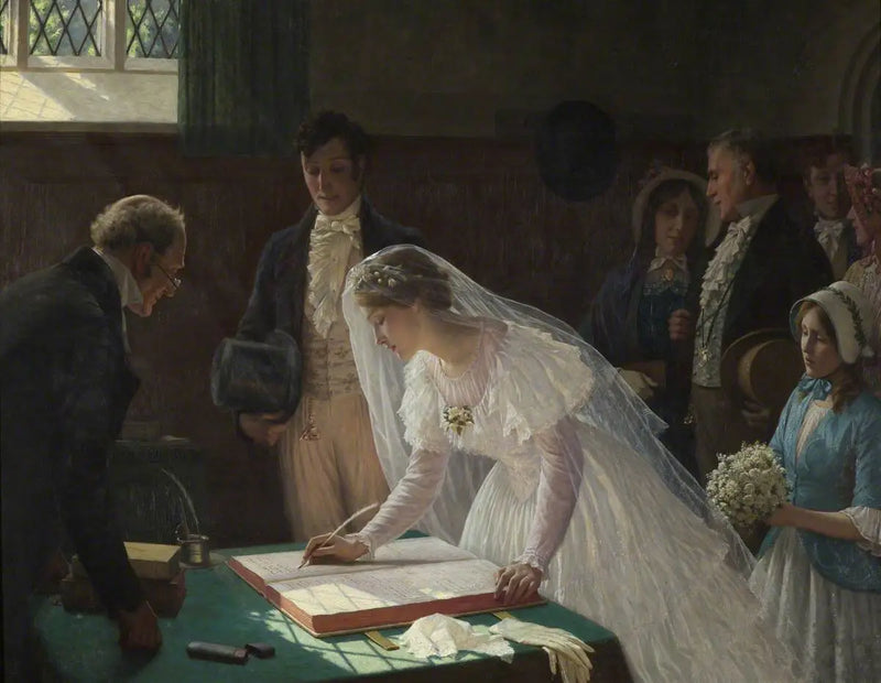 El registro de matrimonio - Edmund Blair Leighton