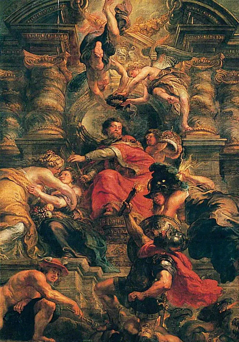 El reino pacífico de Jacobo I (El reinado sabio de Jacobo I) - Peter Paul Rubens
