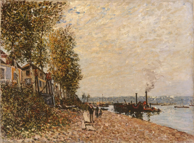 El Remolcador en el Loing, Saint-Mammès - Alfred Sisley