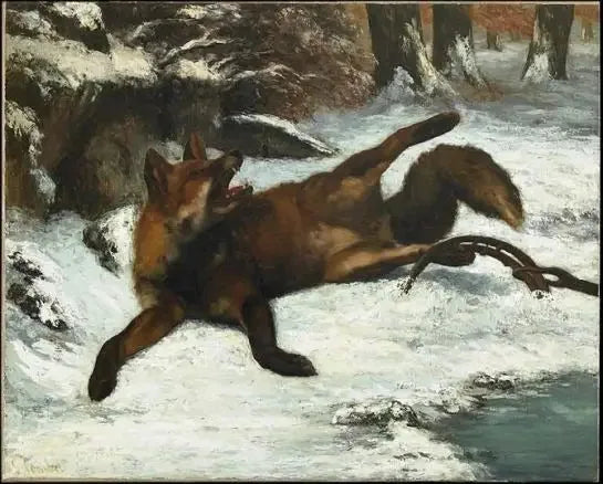 El zorro atrapado en la trampa - Gustave Courbet