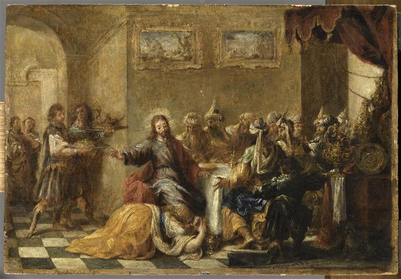 Le Repas chez Simon - Juan de Valdés Leal image 1 copie de tableau peinte à la main