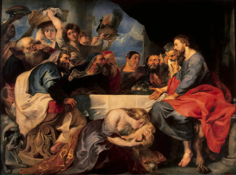 La comida en la casa de Simón el fariseo - Peter Paul Rubens
