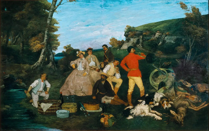 La comida de caza - Gustave Courbet