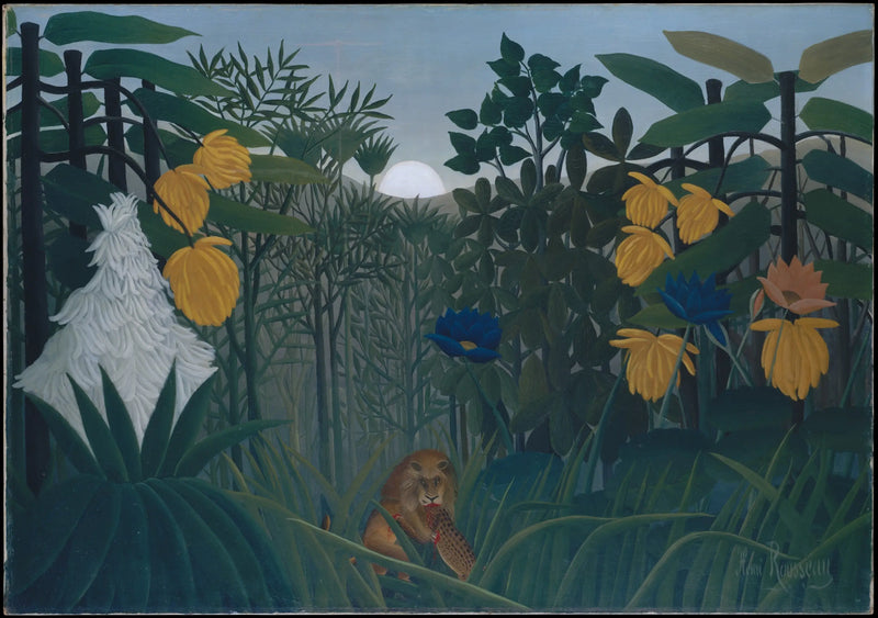 La comida del león - Henri Rousseau