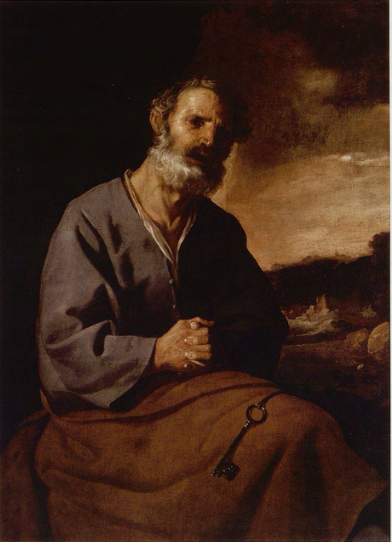 El arrepentimiento de san Pedro - Francisco de Zurbarán