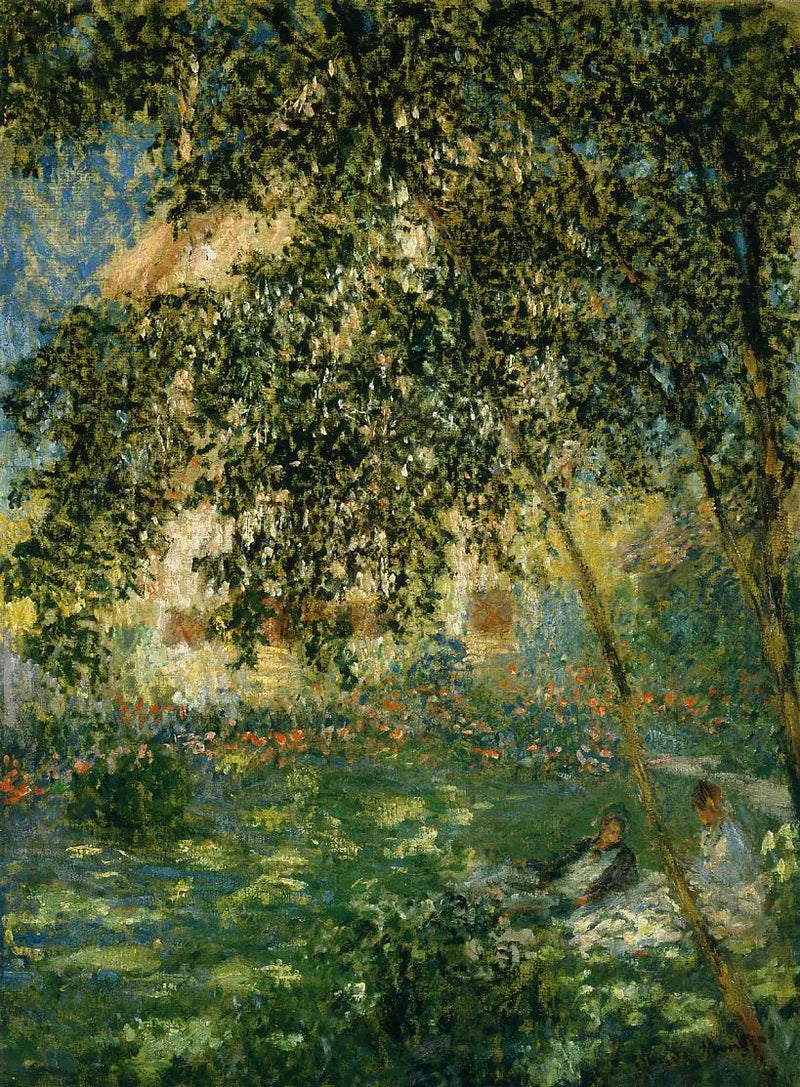 El descanso en el jardín, Argenteuil - Claude Monet