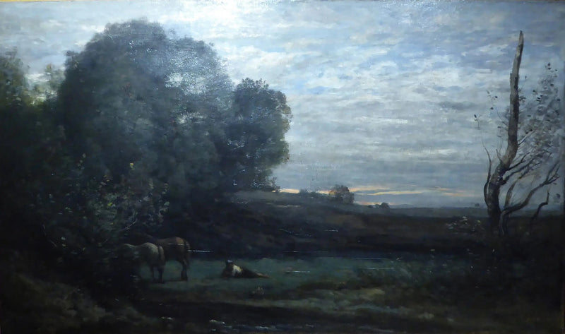 El repositorio de los caballos - Jean-Baptiste Camille Corot