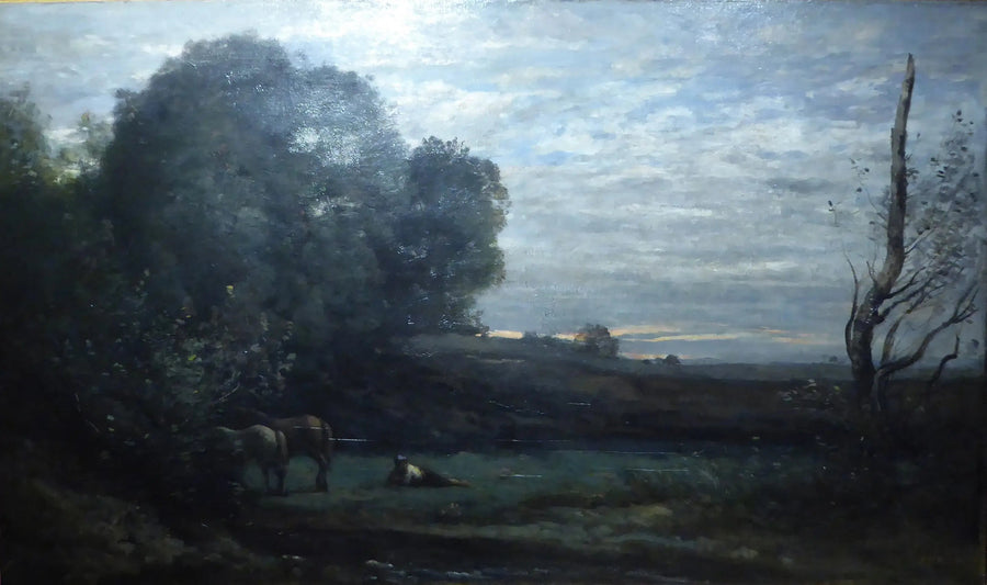 El repositorio de los caballos - Jean-Baptiste Camille Corot