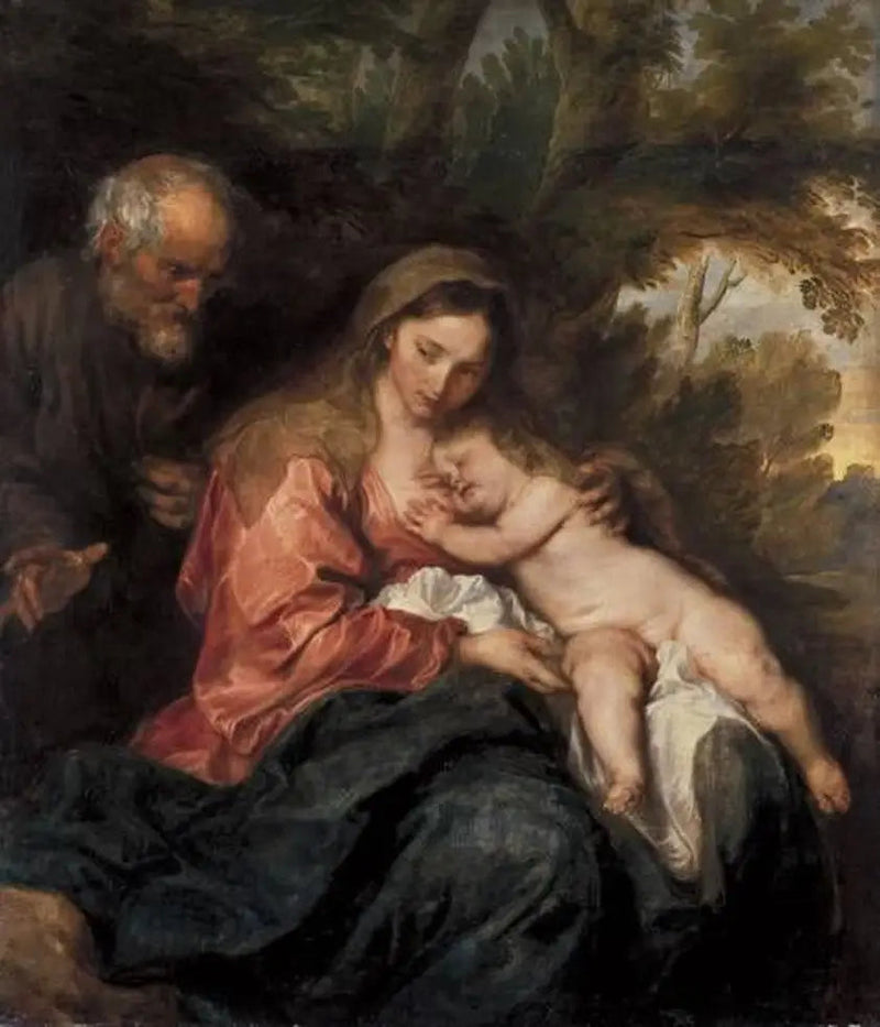 El Reposo durante la huida a Egipto - Antoine van Dyck