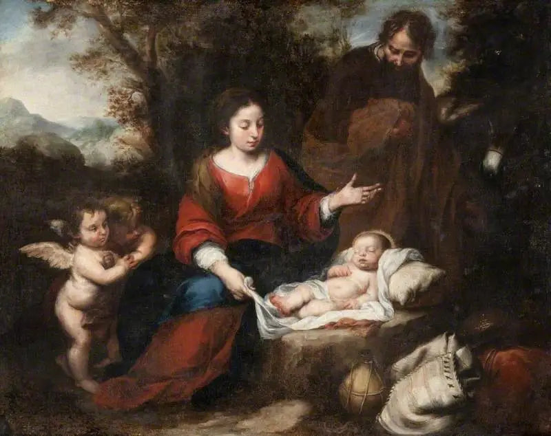 El descanso durante la huida a Egipto - Bartolomé Esteban Murillo