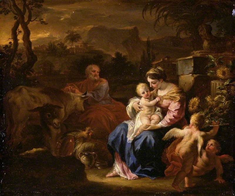 El Reposo durante la huida a Egipto - Francesco Solimena
