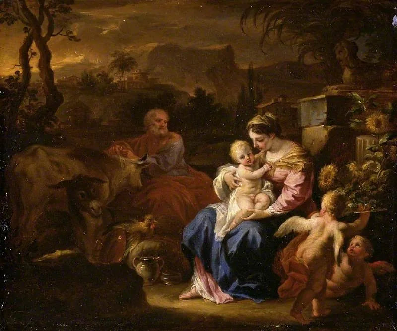 El Reposo durante la huida a Egipto - Francesco Solimena