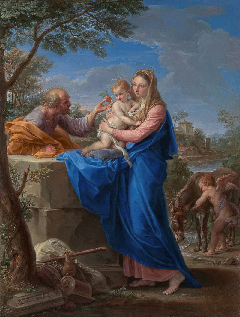 El Reposo durante la huida a Egipto - Pompeo Batoni