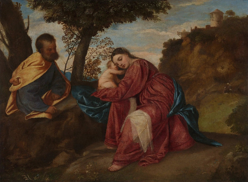El Reposo durante la huida a Egipto - Tiziano