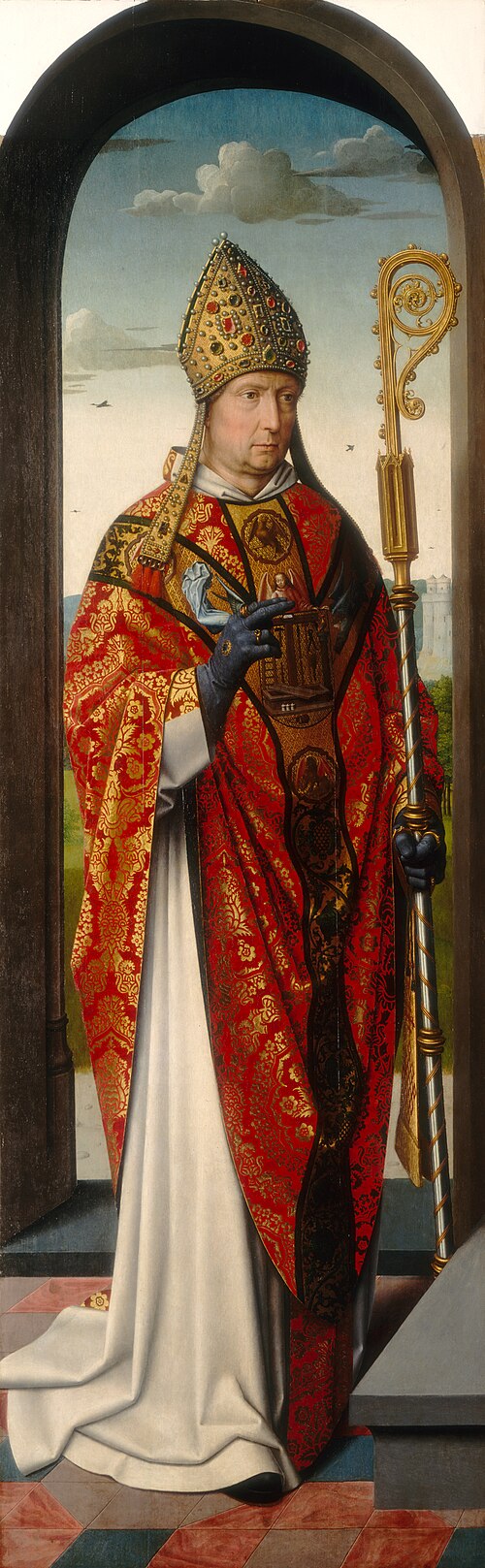 El retablo de Santa Ana: San Nicolás [panel izquierdo] - Gérard David