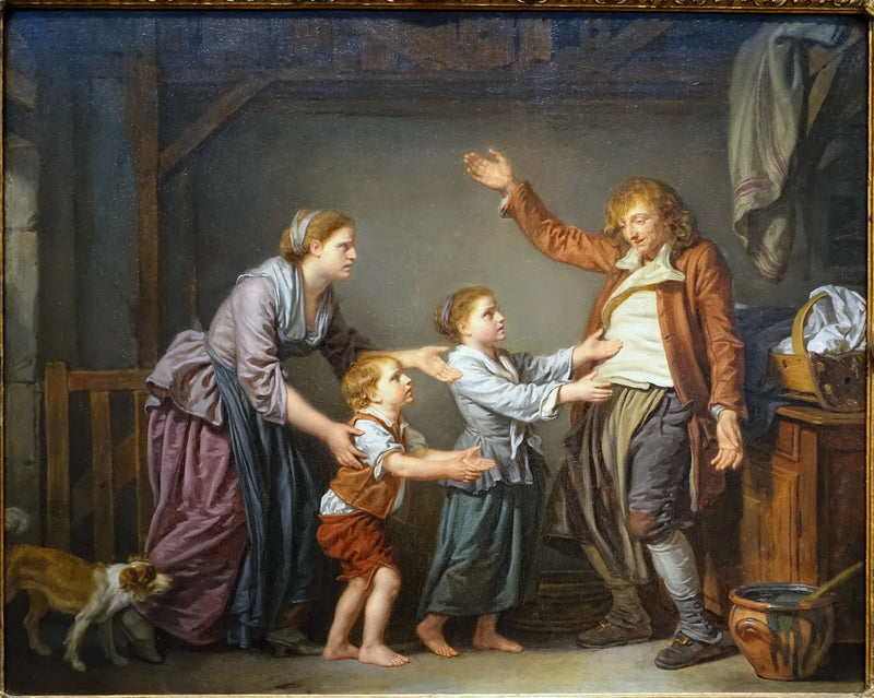 El regreso del borracho - Jean-Baptiste Greuze