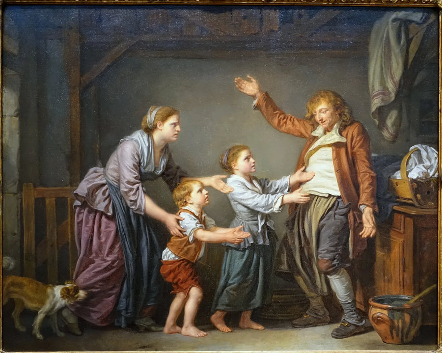 El regreso del borracho - Jean-Baptiste Greuze