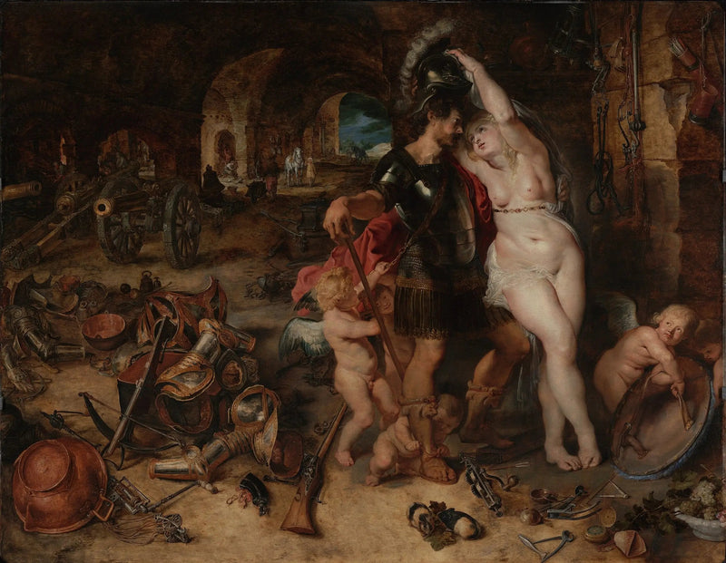 El regreso de la guerra: Marte desarmado por Venus - Peter Paul Rubens