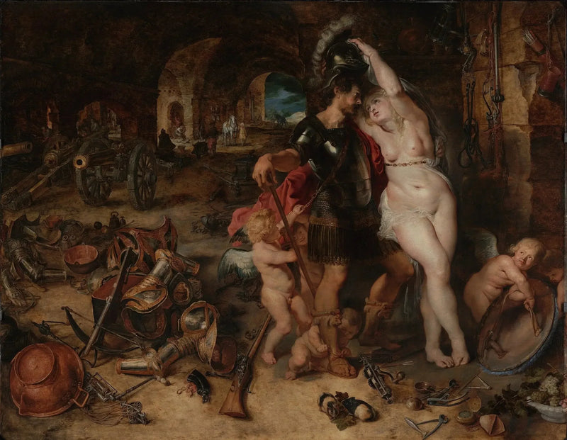 El regreso de la guerra: Marte desarmado por Venus - Peter Paul Rubens