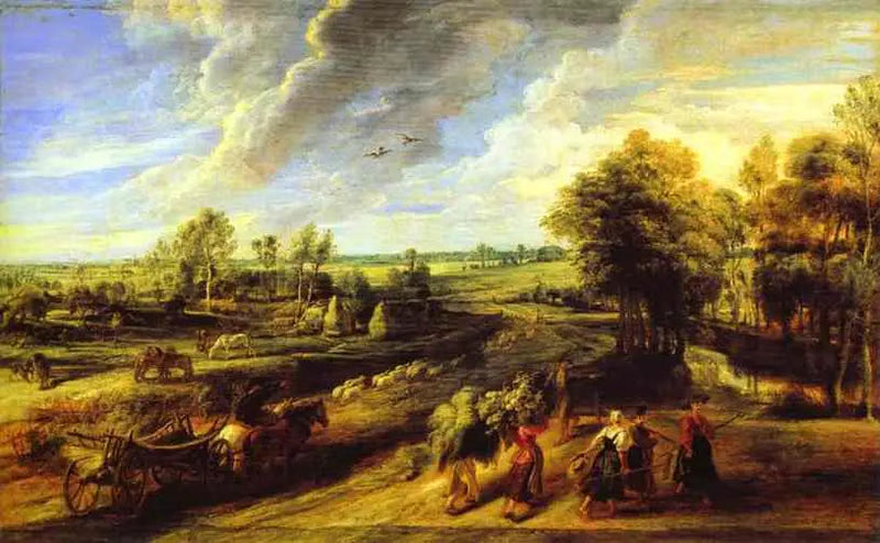 El regreso de los campesinos de los campos - Peter Paul Rubens