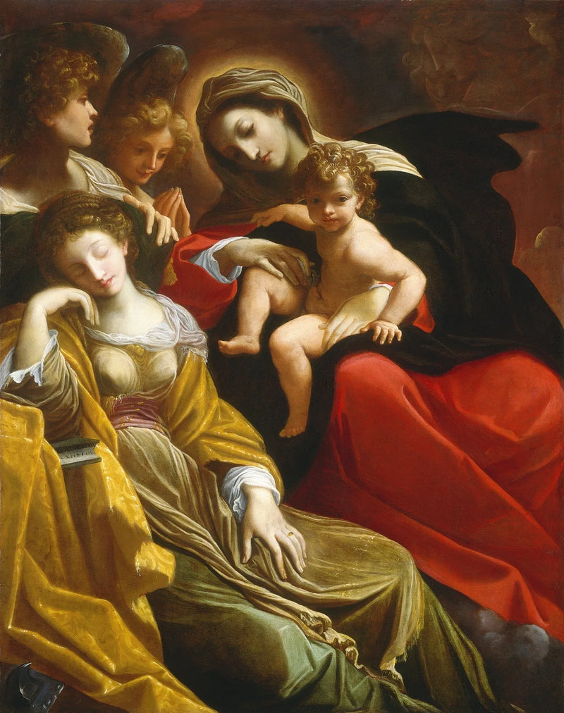 El sueño de Santa Catalina de Alejandría - Ludovico Carracci