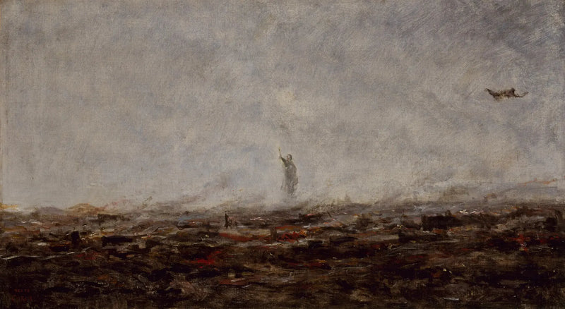 El Sueño: París incendiado, septiembre de 1870 - Jean-Baptiste Camille Corot