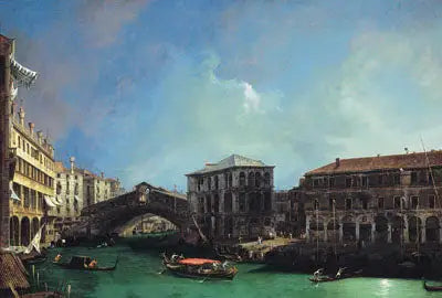 El Rialto, desde el norte - Canaletto