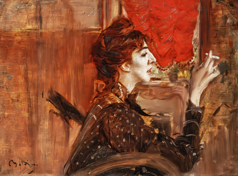 La cortina roja - Giovanni Boldini