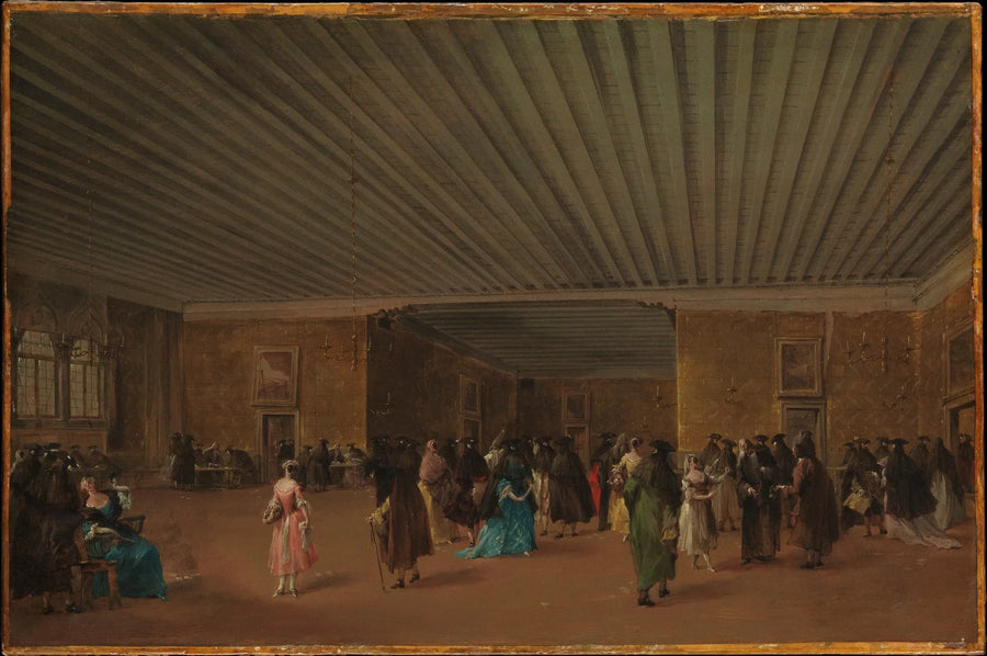 El Ridotto Público en el Palacio Dandolo - Francesco Guardi
