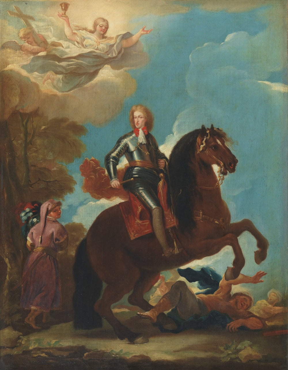 Le roi Charles II d'Espagne à cheval - Luca Giordano image 1 copie peinte à la main à l’huile