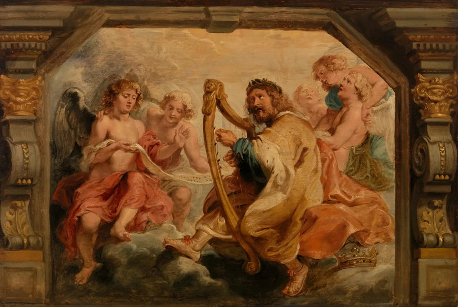 El rey David tocando la arpa - Peter Paul Rubens