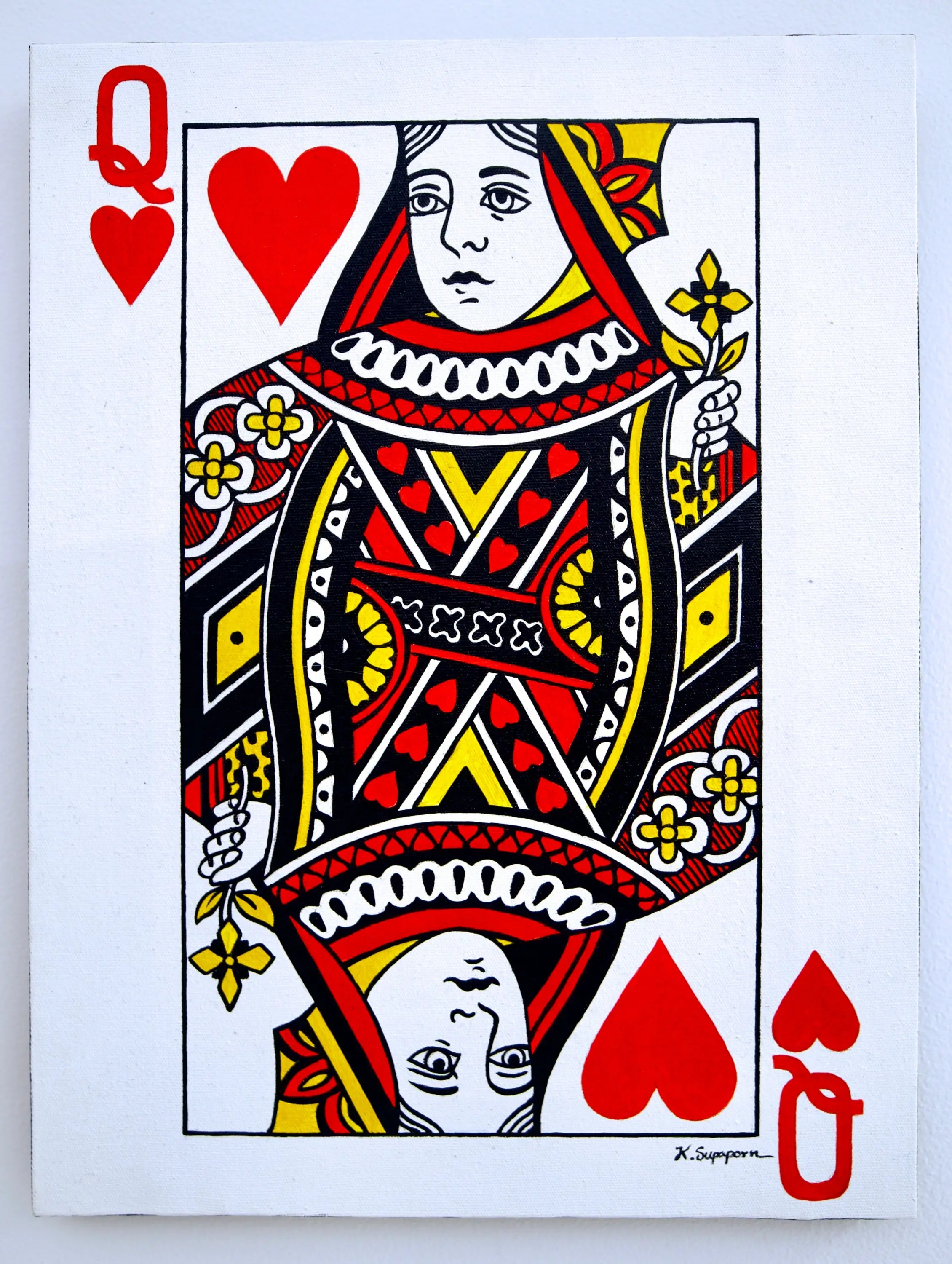 King and Queen of Hearts - Phichai | 30 x 40 cm (x2) Reproductions de tableaux à la peinture à l’huile