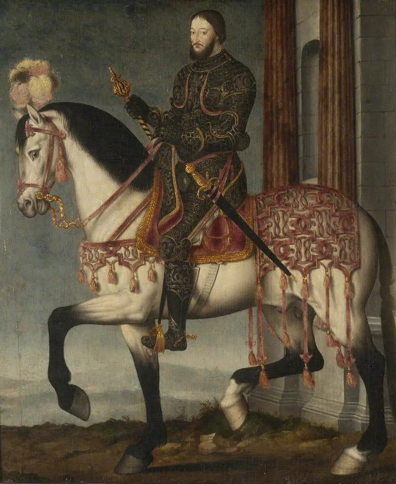 El rey Francisco I, rey de Francia (1494-1547) a caballo - François Clouet