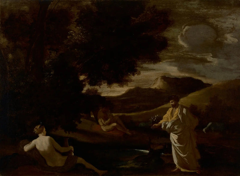 El rey Midas transforma una rama de encina en oro - Nicolas Poussin